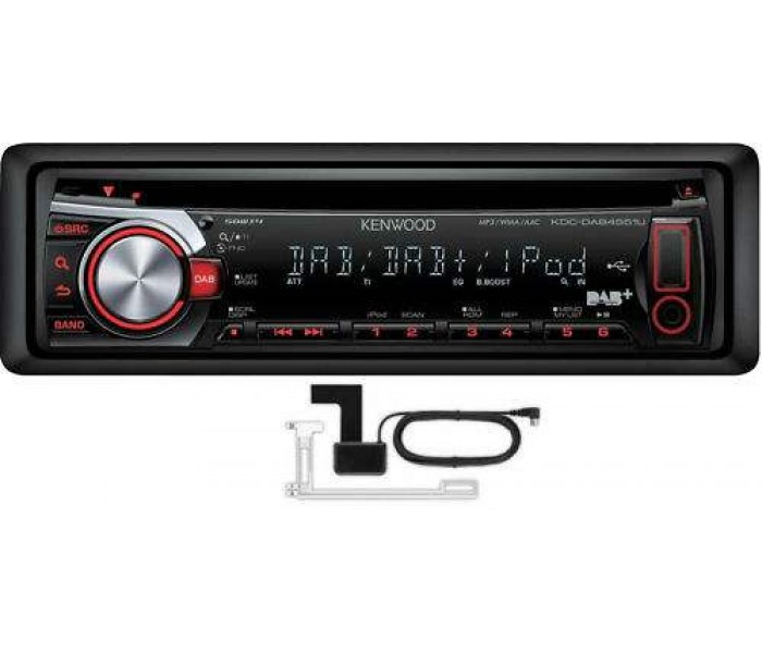 Kenwood KDC-DAB4551U Car radio DAB iPod AUX +DAB aerial