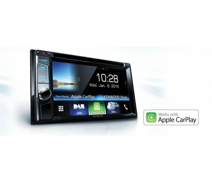 Kenwood DDX8016DABS 6.2" WVGA Touch Screen DAB+ BT CD MP3 USB DVD CarPlay With FREE DAB Aerial