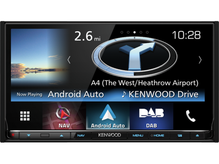 Kenwood DNX8160DABS - 7.0" WVGA, Navigation System with built-in Bluetooth, DAB+ Tuner & CarPlay Android Auto