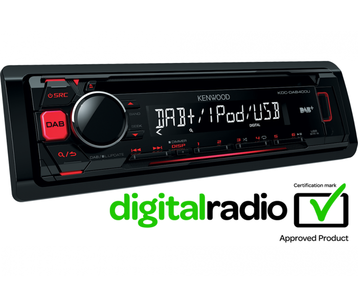 Kenwood KDC-DAB400U DAB Stereo iPhone Android USB CD MP3