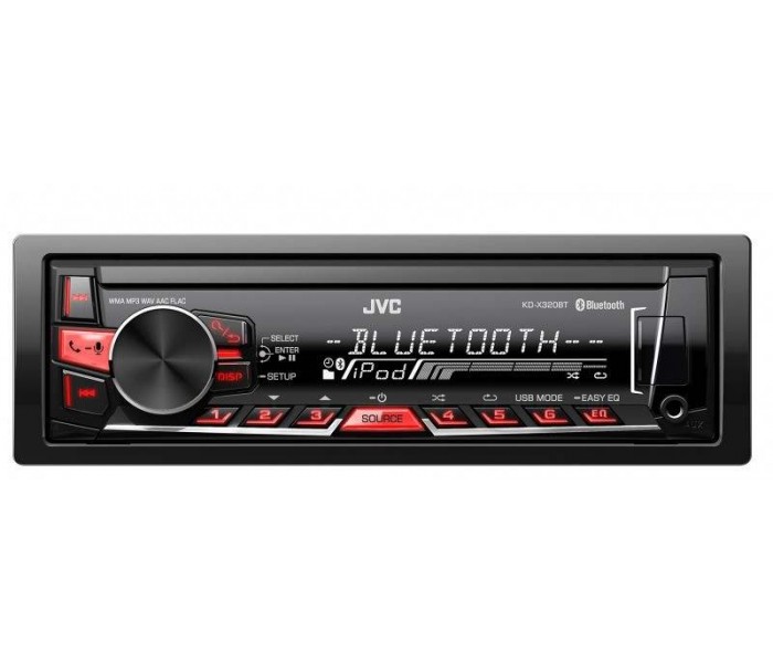 JVC KD-X320BT Digital Media Receiver with Bluetooth and Front USB/AUX 