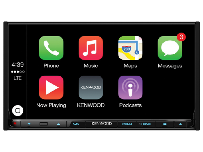 Kenwood DNX8160DABS - 7.0" WVGA, Navigation System with built-in Bluetooth, DAB+ Tuner & CarPlay Android Auto