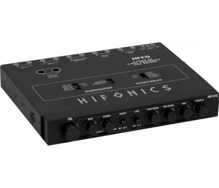 Hifonics HFEQ - 4-Band Equalizer with 9-Volt Line-Driver and Multiple-Source Signal Processor