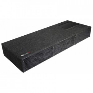 MB Quart QB410 A - Universal 4 x 10cm Active Subwoofer Bass Box Fits into trunk with 89cm width