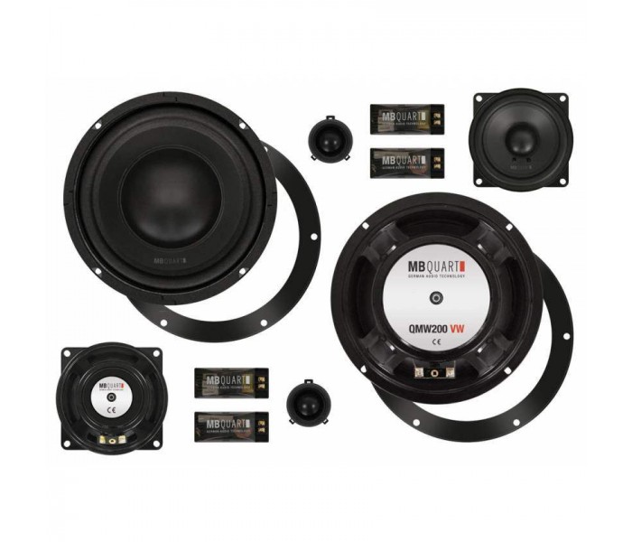 MB Quart QM200.3 GOLF V - 20cm 8" 3-Way Custom Fit Component Speakers for VW Golf V