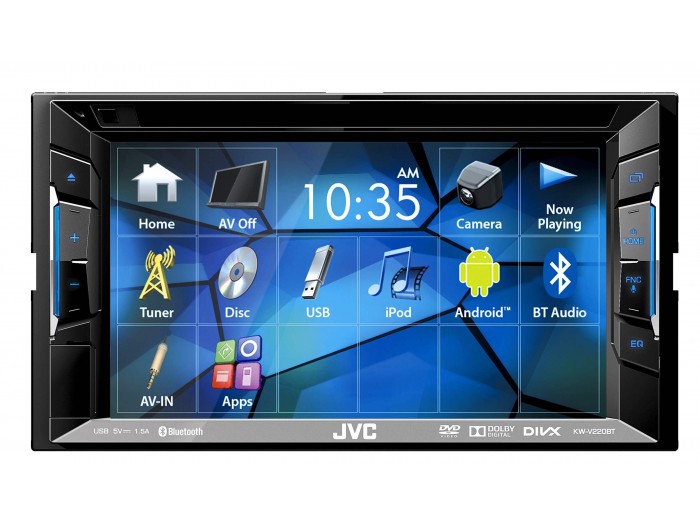 JVC KW-V220BT - 6.2" Double DIN CD/DVD/USB with Bluetooth