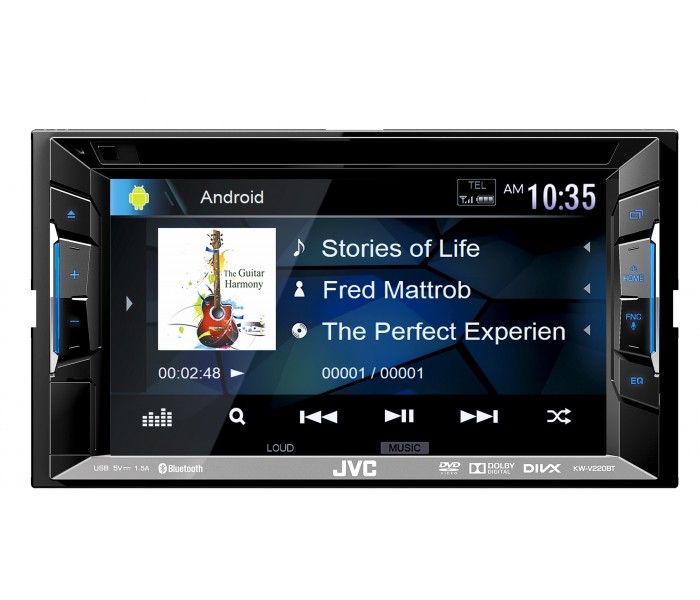 JVC KW-V220BT - 6.2" Double DIN CD/DVD/USB with Bluetooth