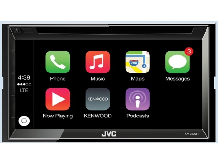 JVC KW-V820BT Touch Screen DVD Apple CarPlay Bluetooth Recieve