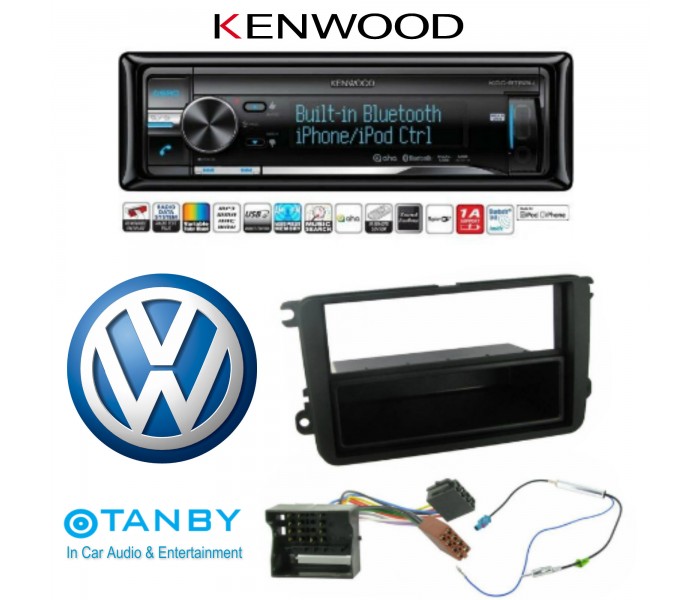 KENWOOD KDC-BT53U BLUETOOTH VW UPGRADE CAR STEREO  IPOD FULL CONTROL USB AND AUX INPUT