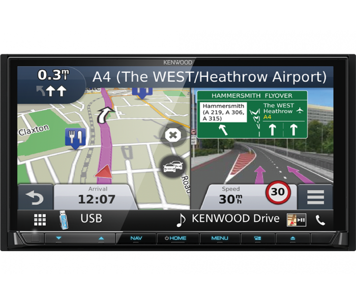 Kenwood DNX7170DABS built in navagation DAB Apple CarPlay android auto